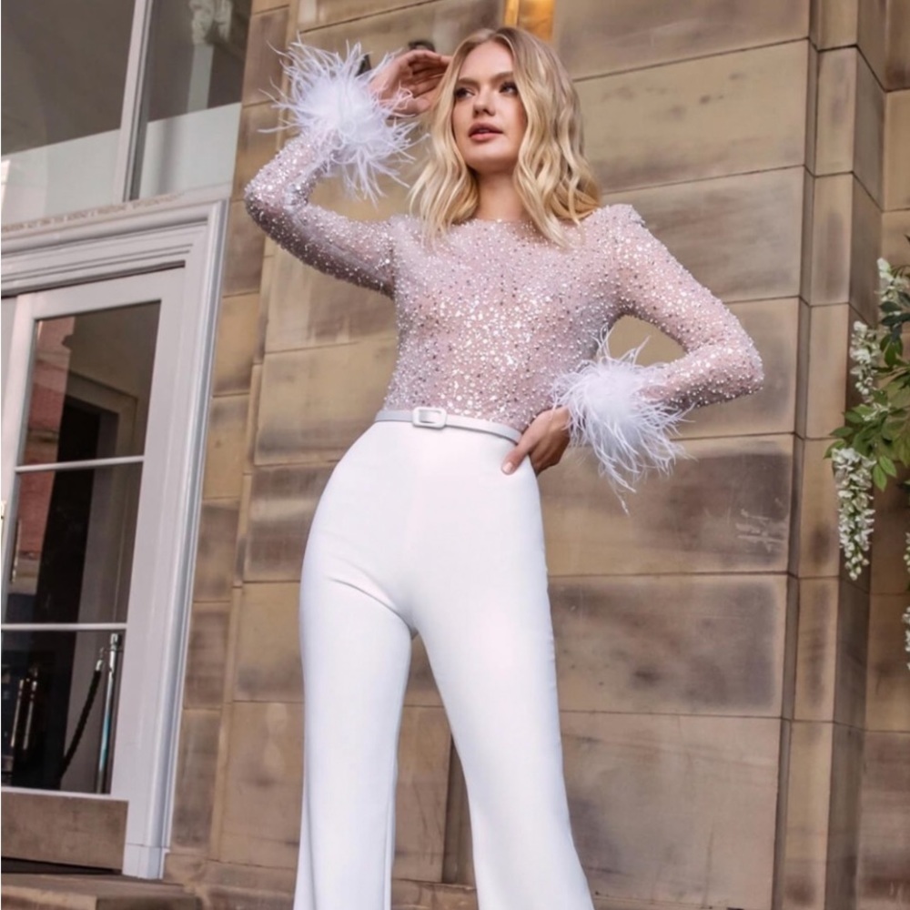 Nadine Merabi Amelia white jumpsuit